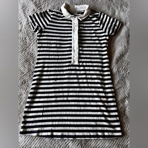Universal Thread Navy and White Striped Button-Front Tee